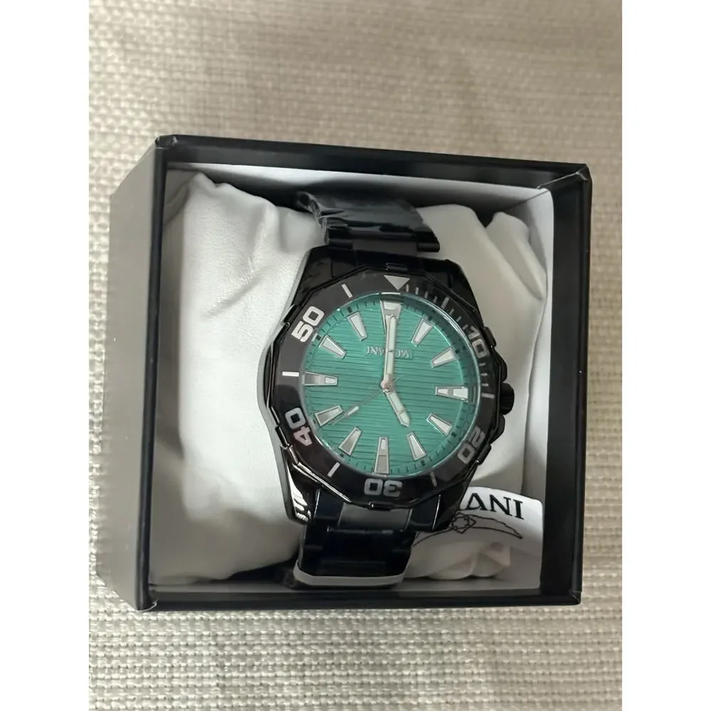 Invicta Diver Meridian Men’s Watch 46mm Black Light Blue Dial New In Box 79017